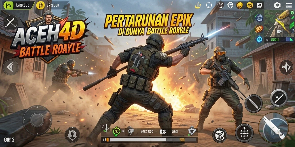 Gambaran gameplay seru ACEH4D dalam aksi Battle Royale.