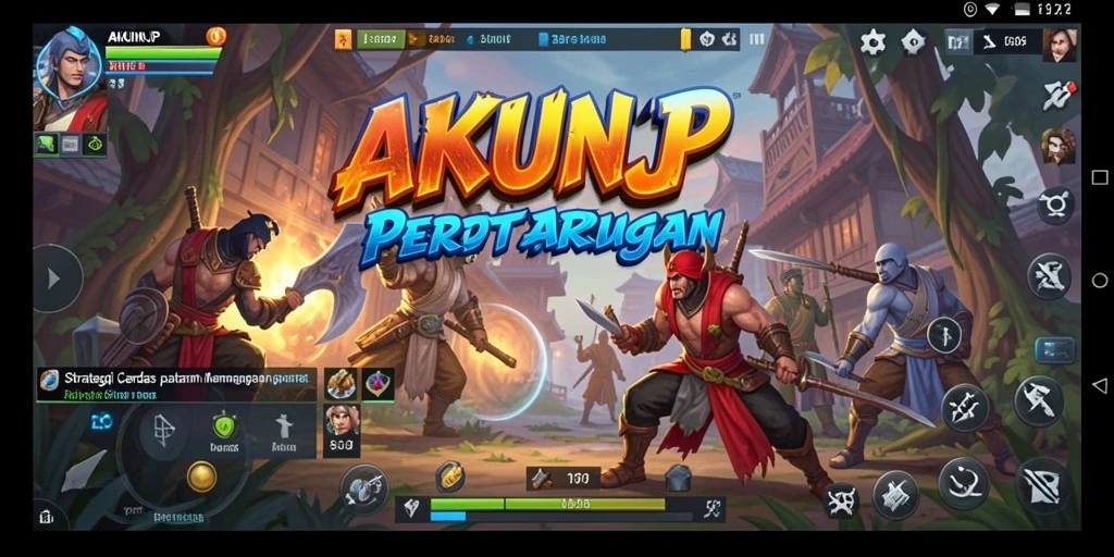 Tampilan screenshot gameplay AKUNJP menampilkan momen strategis yang intens.