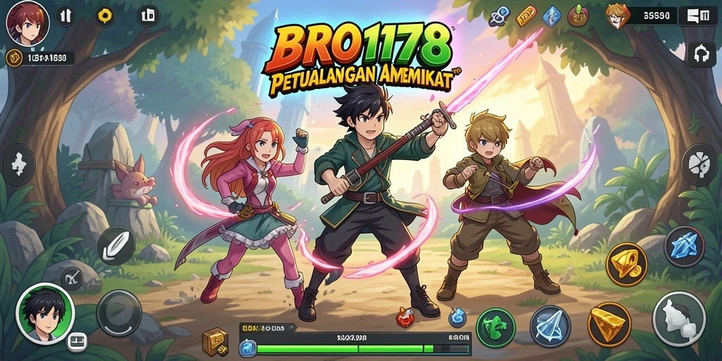 Tampilan gameplay menggugah selera dengan karakter anime yang menarik.