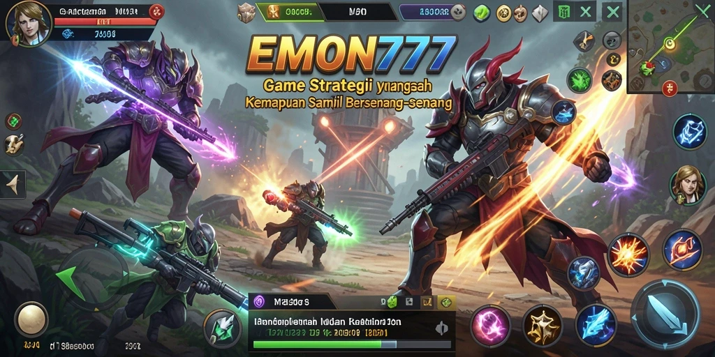 Screenshot gameplay EMON777 menampilkan aksi strategi yang mendebarkan.