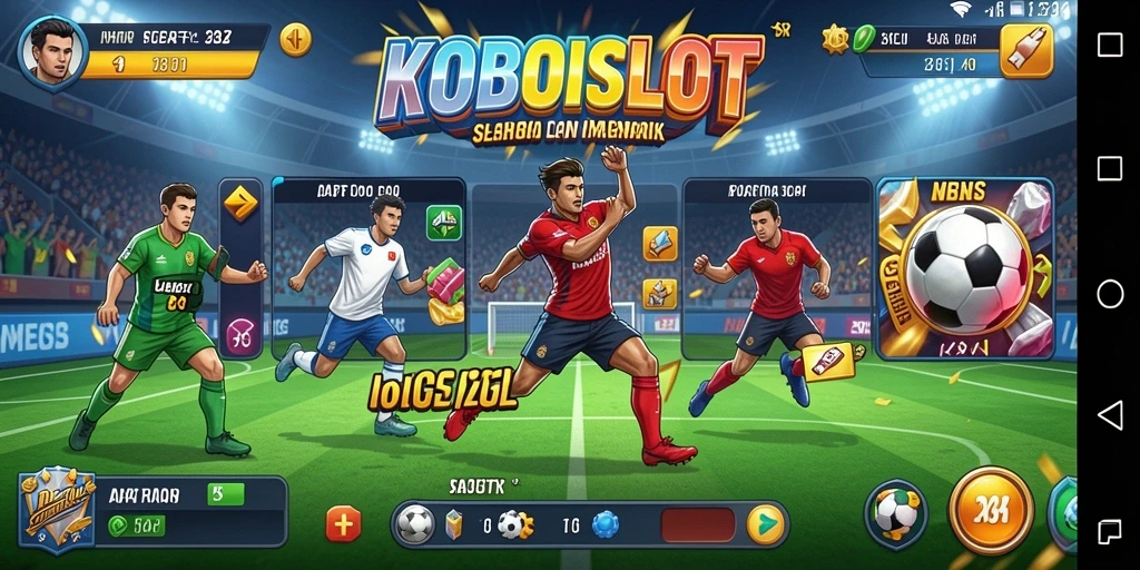 Gameplay seru dari KOBOISLOT yang menampilkan elemen olahraga.