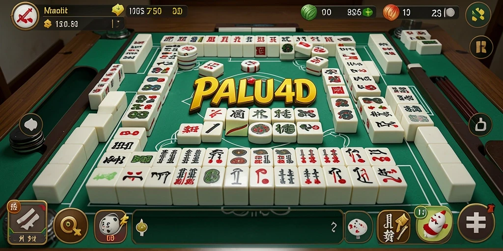Tangkapan layar utama <strong>PALU4D</strong> menampilkan gameplay Mahjong yang menarik.