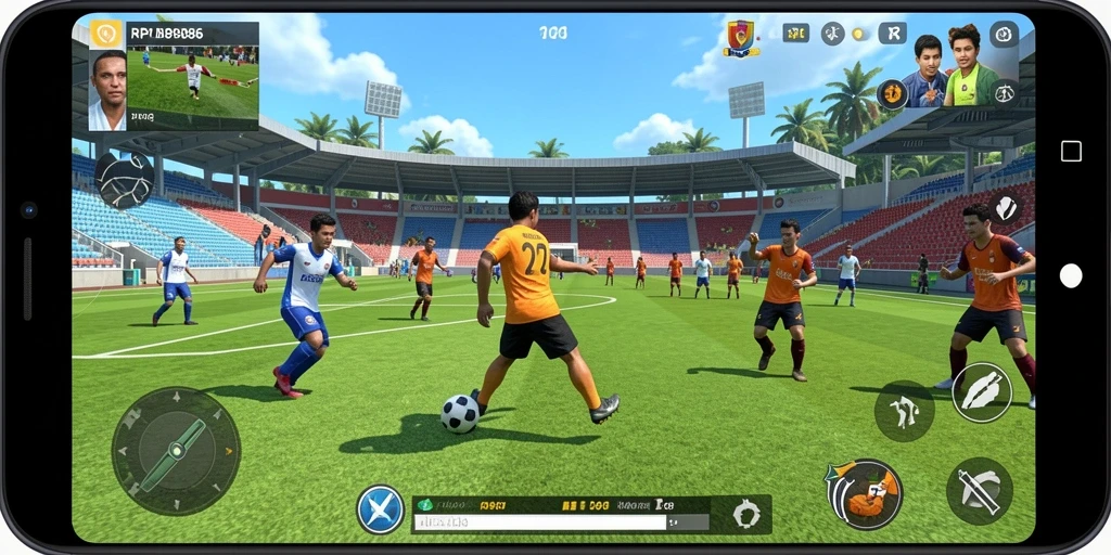 Screenshot RP886 menampilkan aksi seru dari permainan olahraga.