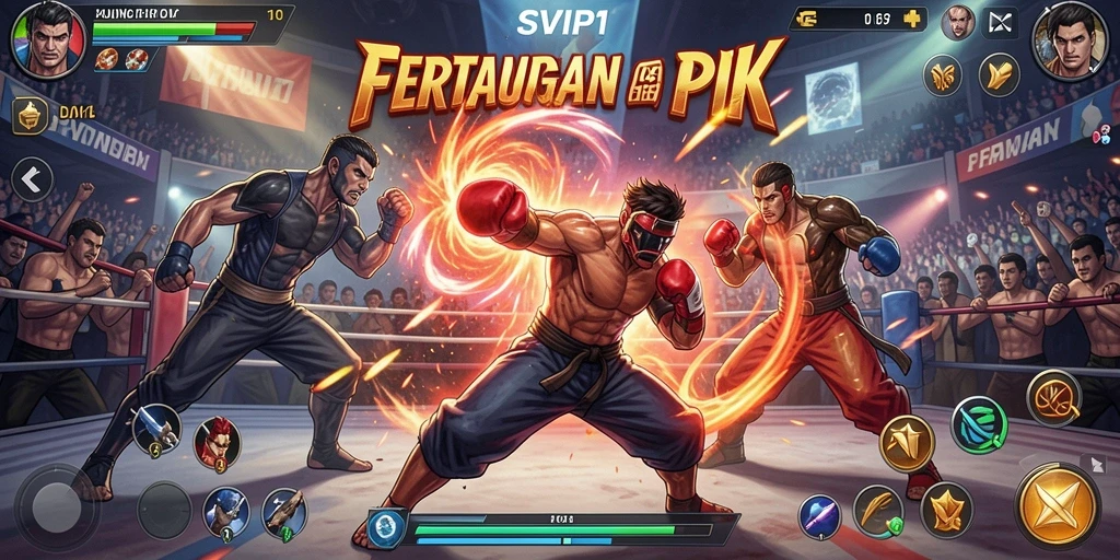 Screenshot SVIP1 menampilkan aksi pertarungan yang mendebarkan dan karakter yang penuh semangat.