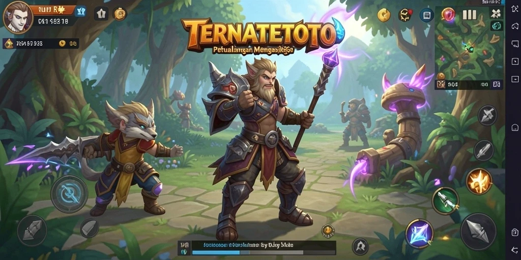 Screenshot permainan TERNATETOTO menampilkan pertarungan epik yang mendebarkan.