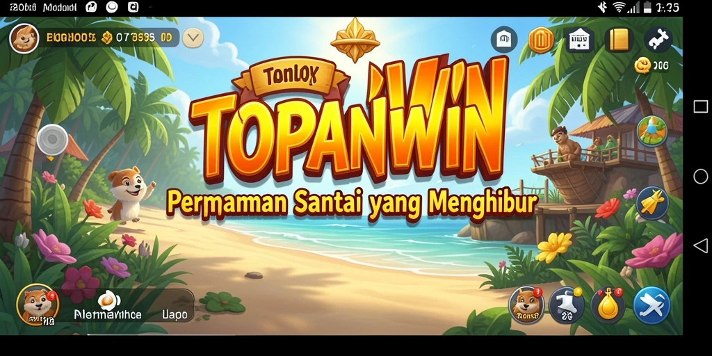Tampilan gameplay menarik dari TOPANWIN yang penuh warna dan seru.